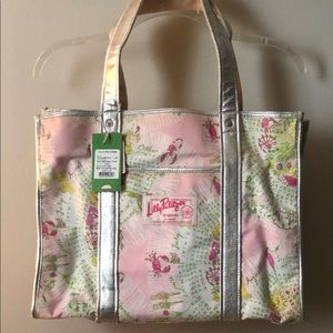 NWT RARE Lilly Pulitzer Calendar Girls Lg Tote